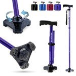 HurryCane Folding Walking Cane - Pathfinder Purple