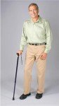 Adjustable Soft Grip Cane with Wrist Strap - Blue