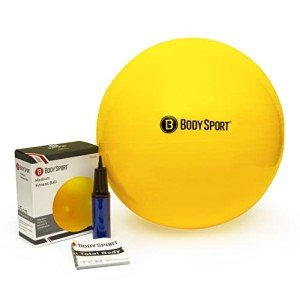 Body Sport Exercise Ball with Pump – 65cm Yellow