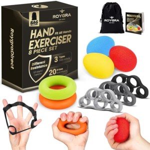 Roygra Hand Grip Strengthener and Finger Exerciser Set