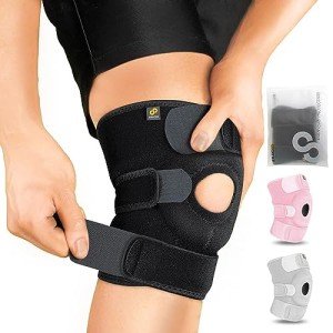 Bracoo Adjustable Knee Compression Sleeve (Black)