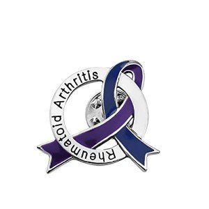 Rheumatoid Arthritis Awareness Ribbon Jewelry Pin