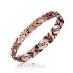 Copper Magnetic Bracelet for Women with Crystals