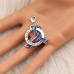 Blue & Purple RA Awareness Ribbon Jewelry