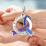 Blue & Purple RA Awareness Ribbon Jewelry