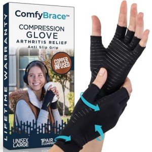 Copper Infused Compression Gloves for Arthritis Relief