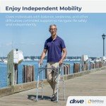 Drive Medical Deluxe Folding Walker with Two Buttons