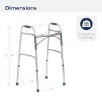 Drive Medical Deluxe Folding Walker with Two Buttons