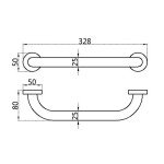 Oil Rubbed Bronze Shower Grab Bar – 12 Inch