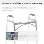 Drive Medical Deluxe Folding Walker with Two Buttons