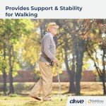 Lightweight Round Handle Walking Cane with Foam Grip