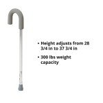 Adjustable McKesson Walking Cane with Foam Handle