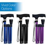 Lightweight Adjustable Folding Walking Cane - Black