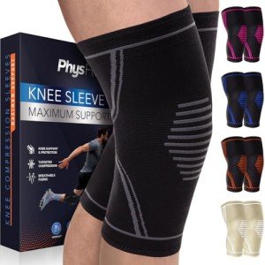 2 Pack Knee Compression Sleeves for Pain Relief