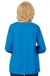 Adaptive Open Back Clothes for Senior Women - Sky Blue