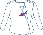 Adaptive Open Back Clothes for Senior Women - Sky Blue