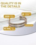 Feraco Women's Copper Magnetic Bracelet Cuff Bangle