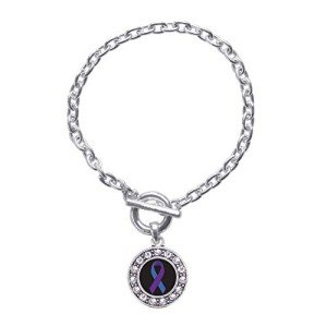Rheumatoid Arthritis Awareness Silver Toggle Bracelet