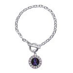 Rheumatoid Arthritis Awareness Silver Toggle Bracelet
