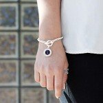 Rheumatoid Arthritis Awareness Silver Toggle Bracelet