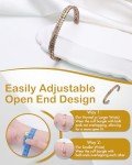 Feraco Women's Copper Magnetic Bracelet Cuff Bangle