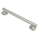 Brushed Nickel Shower Grab Bar with Comfort Grip