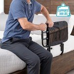 Adjustable Bed Rail with Organizer for Seniors