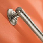 Brushed Nickel Shower Grab Bar with Comfort Grip
