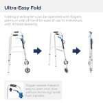 Drive Medical Folding Walker with Trigger Release