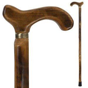 Ergonomic Wooden Walking Stick Cane for Balance