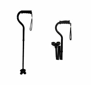 Medline Folding Cane with Cushioned Gel Handle