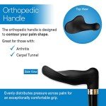 Ergonomic Right Hand Walking Cane for Arthritis Relief