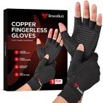 Copper Infused Fingerless Compression Arthritis Gloves