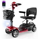 4-Wheel Folding Electric Mobility Scooter for Adults