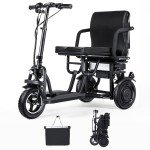 TopMate 3-Wheel Electric Mobility Scooter for Seniors