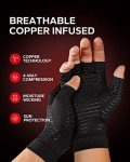 Copper Infused Fingerless Compression Arthritis Gloves