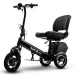 Foldable 3-Wheel Electric Mobility Scooter for Adults