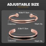 Adjustable 99.9% Copper Magnetic Bracelet Set