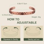 Adjustable Copper Magnet Bracelet for Men and Women
