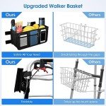 Foldable Walker Storage Bag with Cup Holder