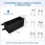 Foldable Walker Storage Bag with Cup Holder
