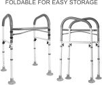 Adjustable Toilet Safety Rails with Handrail Support