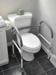 Adjustable Toilet Safety Rails with Handrail Support