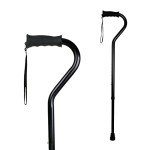 Adjustable Black Walking Cane with Cushioned Handle