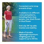 Adjustable Black Walking Cane with Cushioned Handle