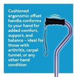 Adjustable Black Walking Cane with Cushioned Handle