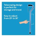 Adjustable Black Walking Cane with Cushioned Handle