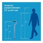 Adjustable Black Walking Cane with Cushioned Handle