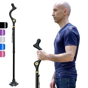 Foldable Walking Cane for Seniors - Adjustable & Lightweight