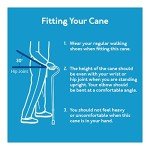 Adjustable Black Walking Cane with Cushioned Handle